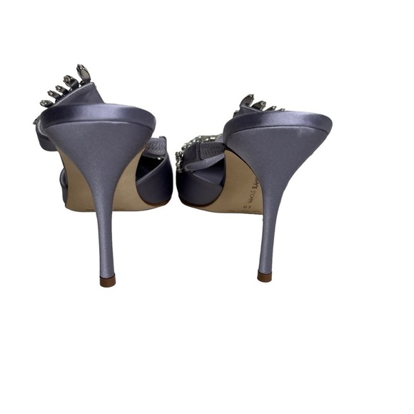 Manolo Blahnik Lurum Mules Purple Size 40 - Picture 8 of 11